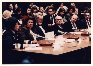 Dr. C. Everett Koop and other Surgeons General testifying before the U.S. Senate on AIDS policy