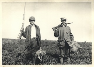 Henry Swan and his grandfather, W. E. Swan on a hunting trip