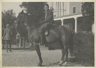 Henry Swan on horseback in Pinehurst, NC