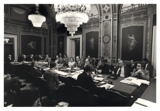 Donald S. Fredrickson testifying at a Senate Appropriations Committee hearing