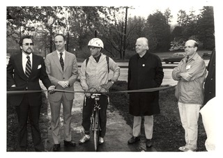 Fredrickson participating in Montgomery County Bike Day at NIH