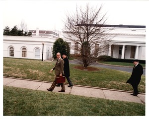 Donald S. Fredrickson with Nobel Laureate Arthur Kornberg and Earl Stadtman at the White House