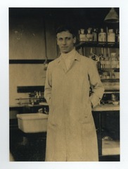 Michael Heidelberger in his lab coat