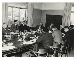 Michael Heidelberger and others at a conference in Geneva, Switzerland