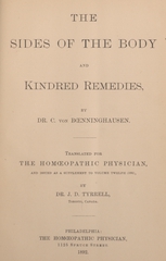 The sides of the body and kindred remedies