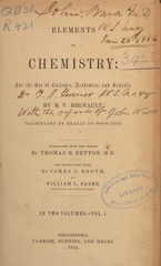 Elements of chemistry: for the use of colleges, academies, and schools (Volume 1)