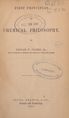 First principles of chemical philosophy