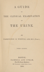 A guide to the clinical examination of the urine