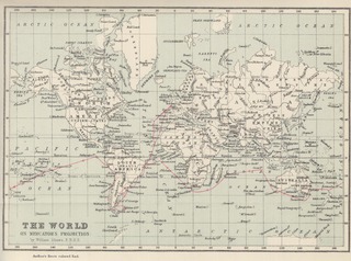 The world on Mercator's projection by William Shawe, F.R.G.S