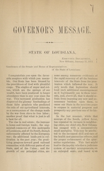 Governor's message, state of Louisiana, January 11, 1871