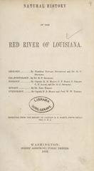 Natural history of the Red River of Louisiana