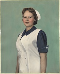 [Nurse wearing uniform from Canada]