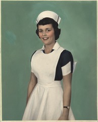 [Nurse wearing uniform from Bolivia]