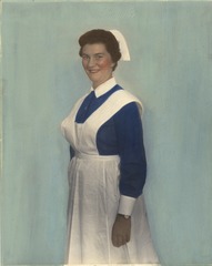 [Nurse wearing uniform from Poland]