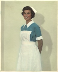 [Nurse wearing uniform from Zanzibar]