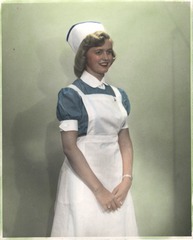 [Nurse wearing uniform from Jerusalem]