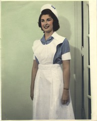 [Nurse wearing uniform from Iceland]