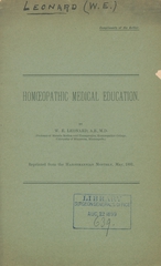 Homoeopathic medical education