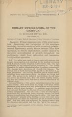 Primary myxosarcoma of the omentum