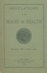 Regulations of the Board of Health: revised May 8th, 1889
