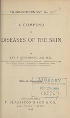 A compend of diseases of the skin