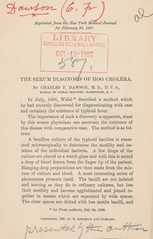 The serum diagnosis of hog cholera