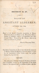 Board of Assistant Aldermen, October 10th, 1842