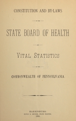 Constitution and by-laws of the State Board of Health and Vital Statistics of the Commonwealth of Pennsylvania