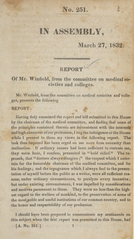 Report of Mr. Winfield, from the Committee on Medical Societies and Colleges
