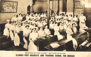 Illinois Post Graduate and Training School for Nurses: section of one class - section of room