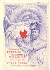 Sottoscrivete al prestito nazionale consolidato 5% presso gli uffici della Croce rossa in via G. Filangieri, 52-Napoli