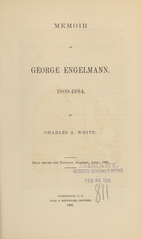 Memoir of George Engelmann, 1809-1884