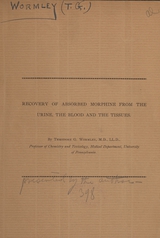 Recovery of absorbed morphine from the urine, the blood and the tissues
