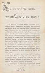 A free-bed fund for the Washingtonian Home