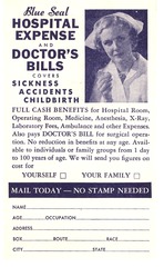 [Blue Seal: hospital expense and doctor's bills covers sickness accidents childbirth 2]