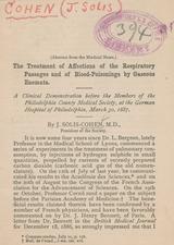 The treatment of affections of the respiratory passages and of blood-poisonings by gaseous enemata: a clinical demonstration before the members of the Philadelphia County Medical Society, at the German Hospital of Philadelphia, March 30, 1887