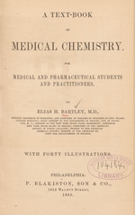 Text-book of medical chemistry: for medical and pharmaceutical students and practitioners