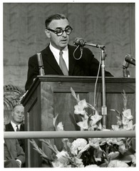 [Secretary of Health, Education and Welfare, Dr. Abraham Ribicoff, speaks at National Library of Medicine Dedication Ceremony]