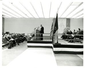 [Secretary of Health, Education and Welfare, Dr. Abraham Ribicoff, at National Library of Medicine Dedication Ceremony]