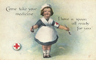 Come take your medicine: I have a spoon all ready for you!