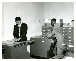 [Donald Dodson and Tyrone Ferguson from the Bibliographic Services Division at the National Library of Medicine]