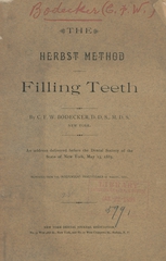 The Herbst method of filling teeth