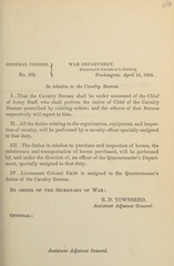 In relation to the Cavalry Bureau