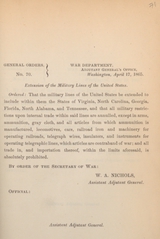 Extension of the military lines of the United States