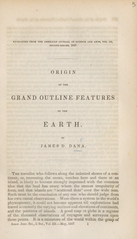 Origin of the grand outline features of the earth