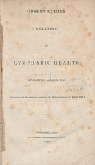 Observations relative to lymphatic hearts