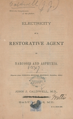 Electricity as a restorative agent in narcosis and asphyxia
