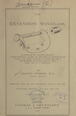 The extension windlass: an extension and adjusting apparatus, a device especially adapted for treatment of fracture of the patella, for making extension of joints, for use in the treatment of certain difficult fractures, and as a tourniquet