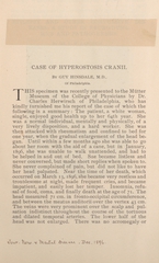 Case of hyperostosis cranii
