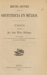 Breves apuntes sobre la obstetrica en México: tesis